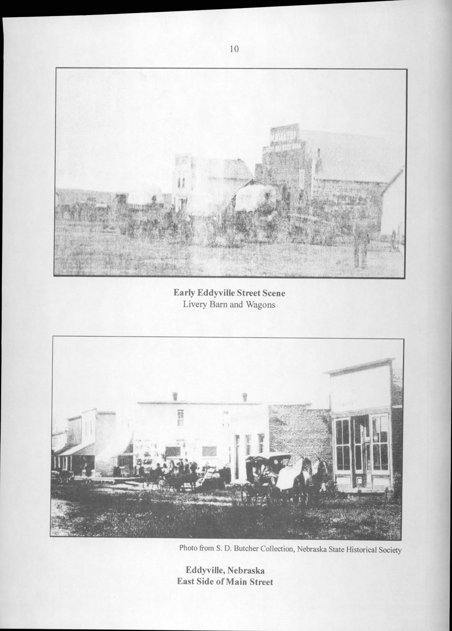 Early Eddyville street scenes from Our Town